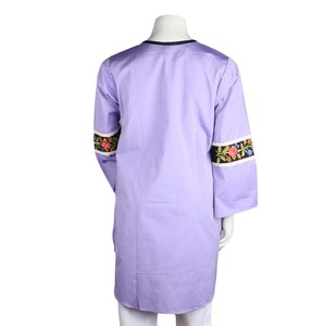 คูรตีปักลายสำหรับสตรี – สีม่วง - Product Image 3