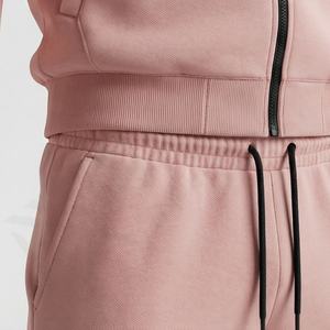 ชุดวอร์มผู้ชายเท่ห์ ทรงโอเวอร์ไซส์ ระบายอากาศดี ชุดออกกำลังกายขายส่ง เสื้อฮู้ดดี้และกางเกงขายาวสองชิ้น รับสกรีนโลโก้ ชุดลำลองสไตล์สปอร์ต - Product Image 5