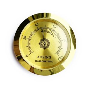 Hygromètre analogique pour humidificateur, cadran en métal doré de 50 mm - Product Image 1