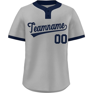 Top qualité 100% polyester tissu baseball uniforme conception deux tons personnalisé pas de maillot de baseball minimum - Product Image 2