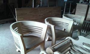 Belle chaise, chaise solide en teck, chaise de salon - Product Image 4