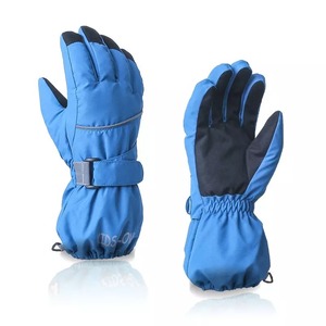 Guantes de esquí cálidos, duraderos y personalizados, con aislamiento de dedos divididos para hombres con relleno de cuero Real, impermeables, para snowboard, deportes al aire libre - Product Image 3