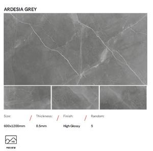 Carreaux en céramique grise émaillée en porcelaine 600x1200mm 60x120 pour sols et murs Carreaux polis pour maisons hôtels salon bar - Product Image 5