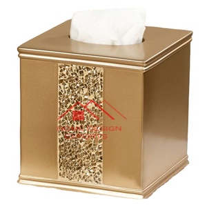 Dernier modèle Boîte à mouchoirs en acier inoxydable Design de luxe en métal Porte-serviettes et mouchoirs en métal classique et de luxe - Product Image 6