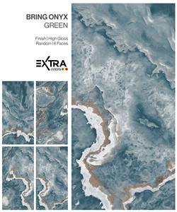 Carreaux de porcelaine vert onyx à haute brillance - Product Image 1