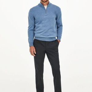 เสื้อสเวตเตอร์แบบสวมหัวมีฮู้ดสำหรับผู้ชายเสื้อกอล์ฟแขนยาวผ้าย้อมสีพื้นสำหรับ1/4ไตรมาสพิมพ์โลโก้ได้ตามต้องการ - Product Image 4