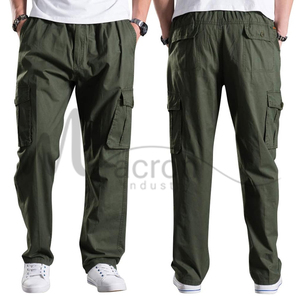 Nuevo Producto de Moda Personalizado de Buena Calidad, Pantalones Cargo Ligeros para Hombre con Cintura Elástica y Múltiples Bolsillos - Product Image 5