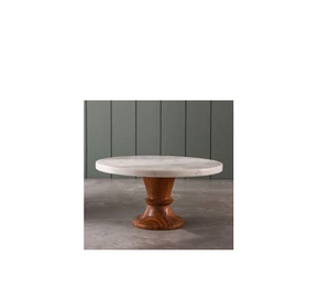 Soporte decorativo único para pastel de mármol, Base de madera, tazón de fruta de larga duración, soporte para cocina, tazón de uso en venta - Product Image 2