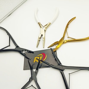 Venta caliente Micro Ring Hair Extension Tools Alicates en Black Gold Alicates de acero inoxidable sostenibles para cinta en extensiones de cabello - Product Image 6