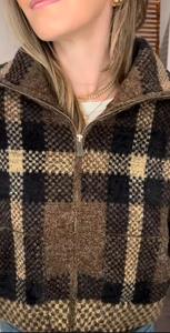 Veste polaire respirante pour femme avec passepoil, poches à rabat, extérieur en cuir véritable, haute qualité, pour usage extérieur MS-JS-0079 - Product Image 5