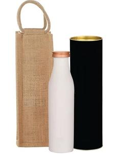 Botella de agua de cobre de Material de lujo para uso en oficina con bolsa de transporte de yute Ayurveda útil digestiva disponible a un precio asequible - Product Image 5