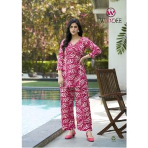 Elegant Adult Apparel Pink Rayon CO-ORD Collection Heavy Rayon Print Fabric <b>Top</b> and Bottom Indian & Pakistani Clothing - Product Image 1
