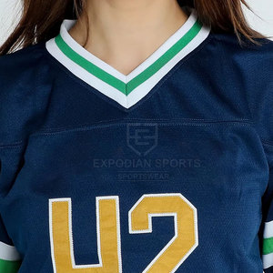 Top Corto de Fútbol Americano para Mujer, Diseño Nuevo 2025, Superventas, Ecológico, Transpirable, Manga Corta, Colores y Tallas Personalizables con Logotipo - Product Image 6