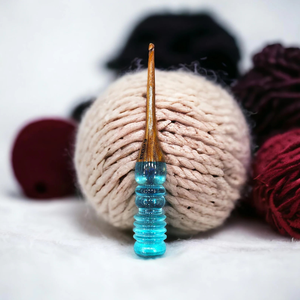 Handcrafted Rosewood Epoxy Crochet <b>Hook</b> Ergonomic Handmade Wooden <b>Tool</b> For Knitting And Crocheting - Product Image 2