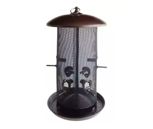 เครื่องป้อนนกโลหะรูปทรงกรงที่ป้อนนกแบบแฮนด์เมดเครื่องป้อนนกสไตล์หรูหราหรูหรา - Product Image 6