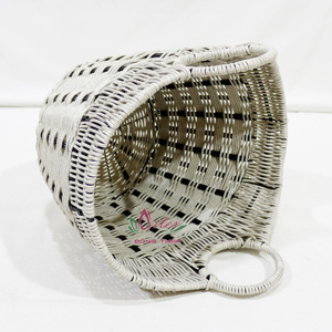 Artex Dong Thap Modern Farm Style Hand Woven Poly Rattan Iron Frame Eco-Friendly Storage <b>Basket</b> Portable Desktop Snacks Sundry - Product Image 4