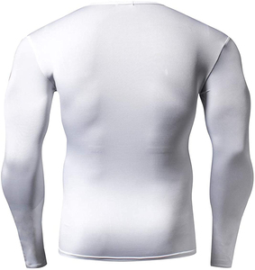 OEM โลโก้ที่กําหนดเองเสื้อเหงื่ออัดเปล่าแห้งวิ่งการบีบอัดติดตั้งยิมกีฬาเสื้อแขนยาวสําหรับผู้ชาย - Product Image 1