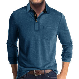 Nueva Colección Otoño Invierno, Camisa Polo de Manga Larga con Solapa para Hombre, Anti-Pilling, Lisa, para Golf, Europa y Estados Unidos - Product Image 6