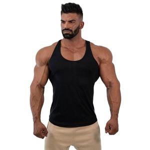 Camiseta sin mangas para gimnasio y yoga para hombre, hecha en Pakistán, de algodón/poliéster, transpirable, de secado rápido, servicio OEM personalizado por Raccoon Sports - Product Image 1