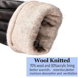 Guantes de Invierno para Hombre, Estilo Sencillo, Impermeables, Transpirables, de Piel de Oveja de Alta Calidad, al por Mayor - Product Image 4