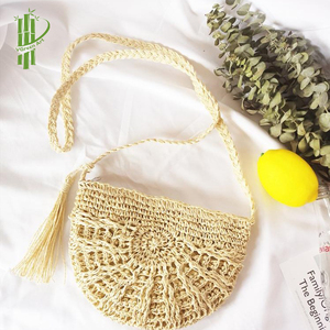 Wholesale Cheap Price High Quality Vintage Bohemian Lady Handcrafted Eco-friendly Paper Summer Crossbody Bag <b>Flowers</b> <b>Single</b> - Product Image 5