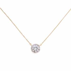 Pendentif en or luxueux de 2,50 ct avec diamant rond - Collier Studio Elegance |   Diamant de laboratoire, or 14 carats - Product Image 3