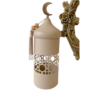 Juego de dos linternas de soporte de pilar de vela de Metal personalizadas Masjid ventana decoraciones de Ramadán linternas de piso de alta calidad - Product Image 6