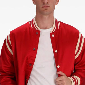 Sleeve <b>Men</b> Baseball Varsity <b>Jackets</b> Solid Color Winter Warm <b>Long</b> Sleeves <b>Men</b> Best Printing Leather Varsity <b>Jacket</b> OEM ODM - Product Image 6