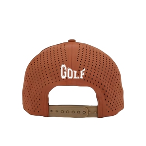Custom Embroidery Logo Waterproof Golf Hat With Custom Tee Holder Woven Tag Inner Tape 7-Panel Perforated <b>Cap</b> Snapback Closure - Product Image 5