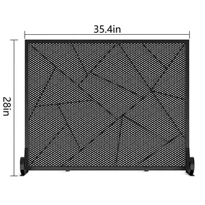 鋳鉄ボーダー頑丈な鉄骨フレーム耐久性のある金属メッシュ装飾的な自立型火の美しさ暖炉スクリーン