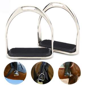 Equipo ecuestre de construcción Premium Estribos para carreras de caballos Estribos para montar a caballo de estilo inglés cómodos de aluminio - Product Image 5