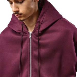 Sweat-shirt d'hiver décontracté à fermeture éclair, en coton 100%, surdimensionné, écologique, style streetwear pour homme, impression de logo personnalisée, nouveau style - Product Image 3