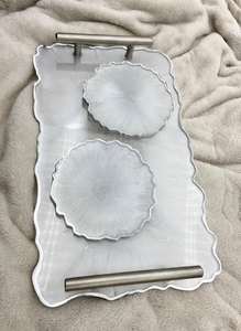 Timeless Craft Large Irregular <b>Fruit</b> Plate Serving Board Platter <b>Rolling</b> Tray Coaster Epoxy Resin Silicone Mold Handles Handmade - Product Image 3