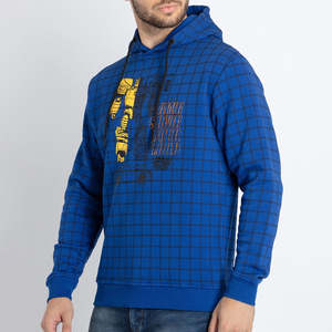 Sudadera con Capucha para Hombre, Azul, con Cierre, Forro Polar Suave, Estilo Casual Urbano, Moda de Invierno, Bordado 3D - Product Image 3