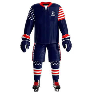 Dernier design, haute qualité, nouvelle arrivée, uniforme de hockey sur glace imprimé, respirant, durable, personnalisable, polyester - Product Image 1