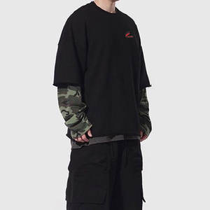 T-shirt respirant à manches doubles pour homme, vêtements décontractés, polyester/coton, séchage rapide, hiver - Product Image 2