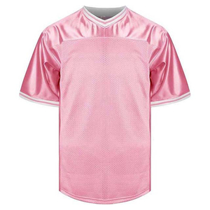 เสื้อเจอร์ซี่ทีมฟุตบอลอเมริกันคอวีแขนสั้น100% ผ้าโพลีเอสเตอร์ระบายอากาศป้องกัน UV จำนวนมากออกแบบได้ตามต้องการ - Product Image 2