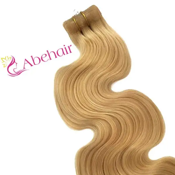 Vietnamese Double Drawn Body Wavy Tape in Extensions Raw Hair Blonde Color Virgin Human Hair Best Price Abehair