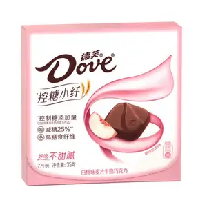 Gesunde 0 Zucker Hot Sale White Peach Flavor Kakao tauben Schokolade 35g