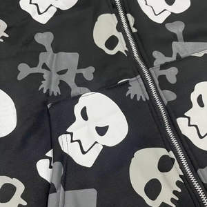 Sudadera con capucha y cremallera en blanco con logotipo personalizado, sudaderas con capucha informales con estampado de farol para gimnasio para hombre, sudadera morada con cremallera personalizada, sudadera cómoda - Product Image 5