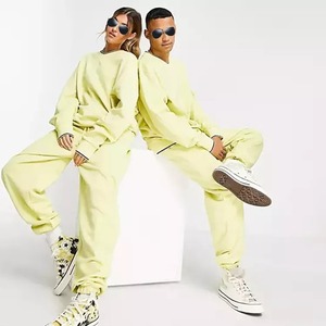 Conjunto Deportivo de Hombre Estilo Universitario, Cuello Redondo, 100% Algodón, Felpa, Holgado, Hombros Caídos, Informal, Ropa de Calle de Invierno, OEM, Marca Privada - Product Image 4