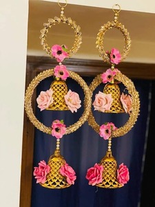 Rose Cloche Tenture Murale À La Mode Décor À La Maison Porte Valance Décoration De Mariage Pendaison De Crémaillère Cadeau Floral Boho Décoration Murale Attrape Soleil - Product Image 2