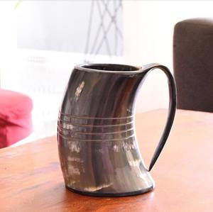 Taza de cuerno de búfalo Natural al mejor precio, taza de vino náutico de cuerno para beber de estilo animal tallado vikingo pulido - Product Image 4