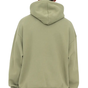 Mens Olive Green Pullover <b>Hoodie</b> Plain Sweatshirt <b>Soft</b> Cotton Fleece Hooded Jumper Streetwear Casual Warm Winter Fashions Wear - Product Image 6