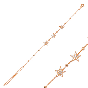 Bracelet en pierre de zircon de conception d'étoile en gros bijoux en argent sterling 925 faits à la main turcs - Product Image 6