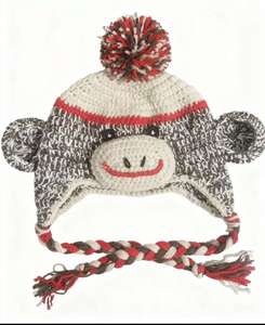 Gorro de Mono de Ganchillo Hecho a Mano con Calcetín, de Hilo de Algodón Suave, Accesorio para Fotos de Recién Nacidos, Niños Pequeños y Adultos, Orejeras para Exteriores, Unisex, Modelo Acki K12 - Product Image 1