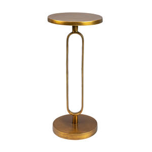 Meubles de table d'extrémité de jambe de finition d'or Table d'appoint de finition moderne Villa Cafe Table d'appoint en métal utilisation d'hôtel et de restaurant - Product Image 1