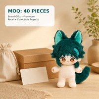 Peluche personnalisée renard mignon 10 cm, jouet en peluche sur mesure avec logo, faible MOQ pour promotion de marque