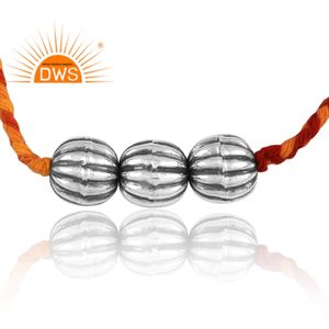 Última tendencia 2022 pulsera Dori de algodón con cuentas de plata esterlina oxidada joyería personalizada para mujer regalo para ella - Product Image 2