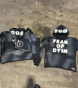 เสื้อฮู้ดผ้าฝ้ายหนาสำหรับผู้ชายเสื้อฮู้ดพิมพ์ลายออกแบบโลโก้ตามสั่งปักลาย - Product Image 1